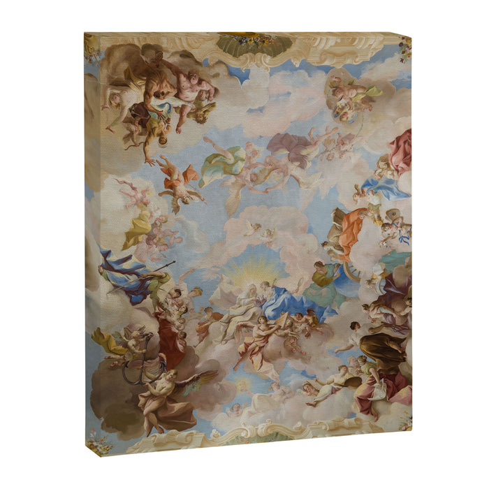 Ceiling Fresco Altenburg Abbey Mural Baroque Painting - The Harmony of Religion and Science Canvas Print Gallery Image 1