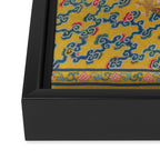 Chinese Dragon Wrapper for the Tapestry Scroll Mingling of Clear and Muddy Water at the Junction of the Jing and Wei Rivers  Framed Canvas Print Gallery Image 3