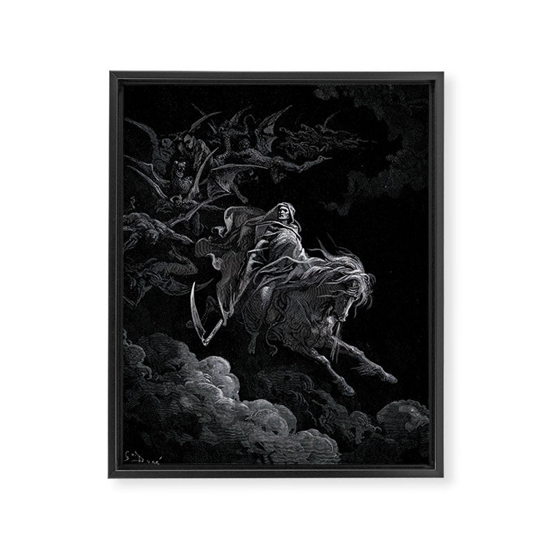 Death on the Pale Horse- Gustave Dore Framed Canvas Print Gallery Image 6