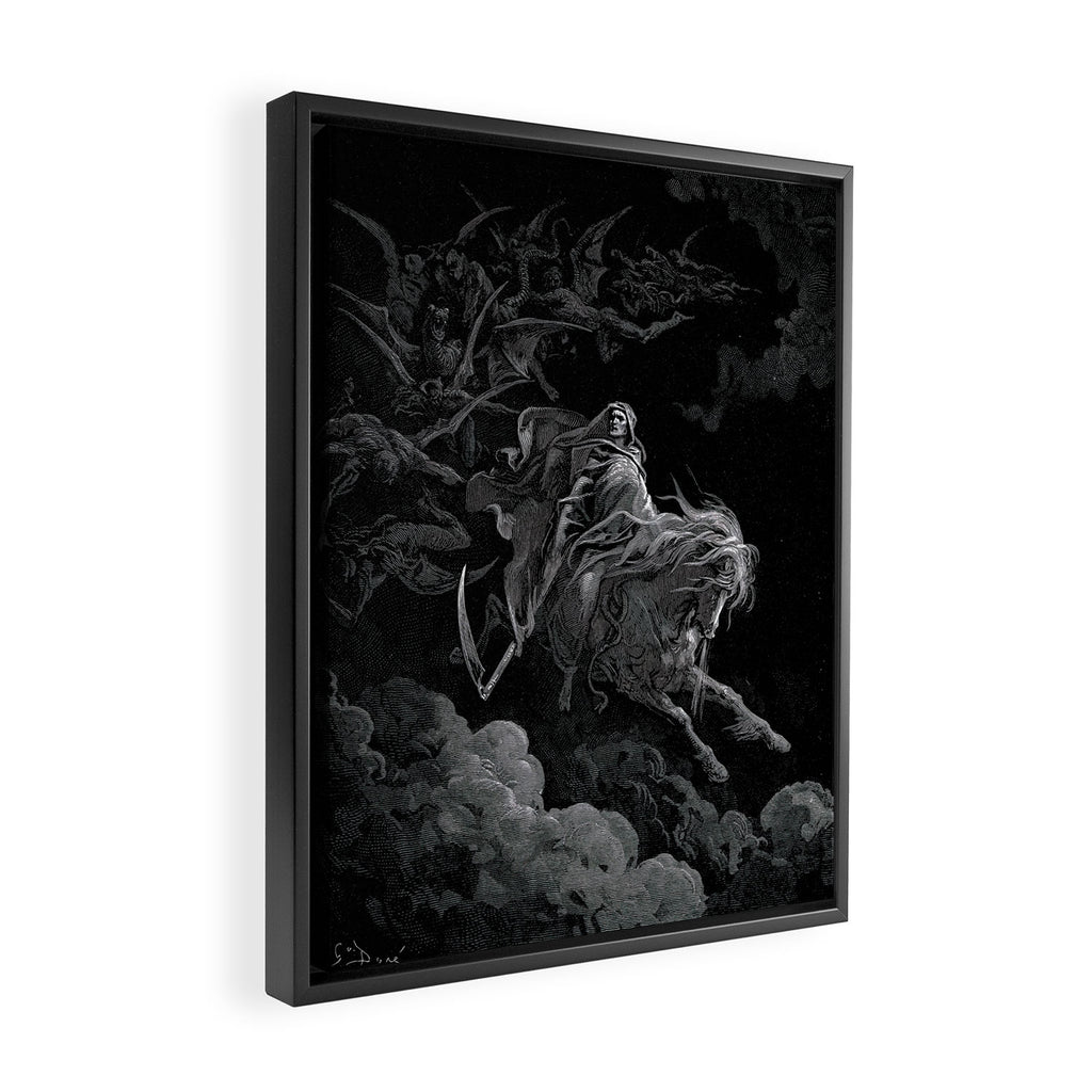 Death on the Pale Horse- Gustave Dore Framed Canvas Print Gallery Image 2