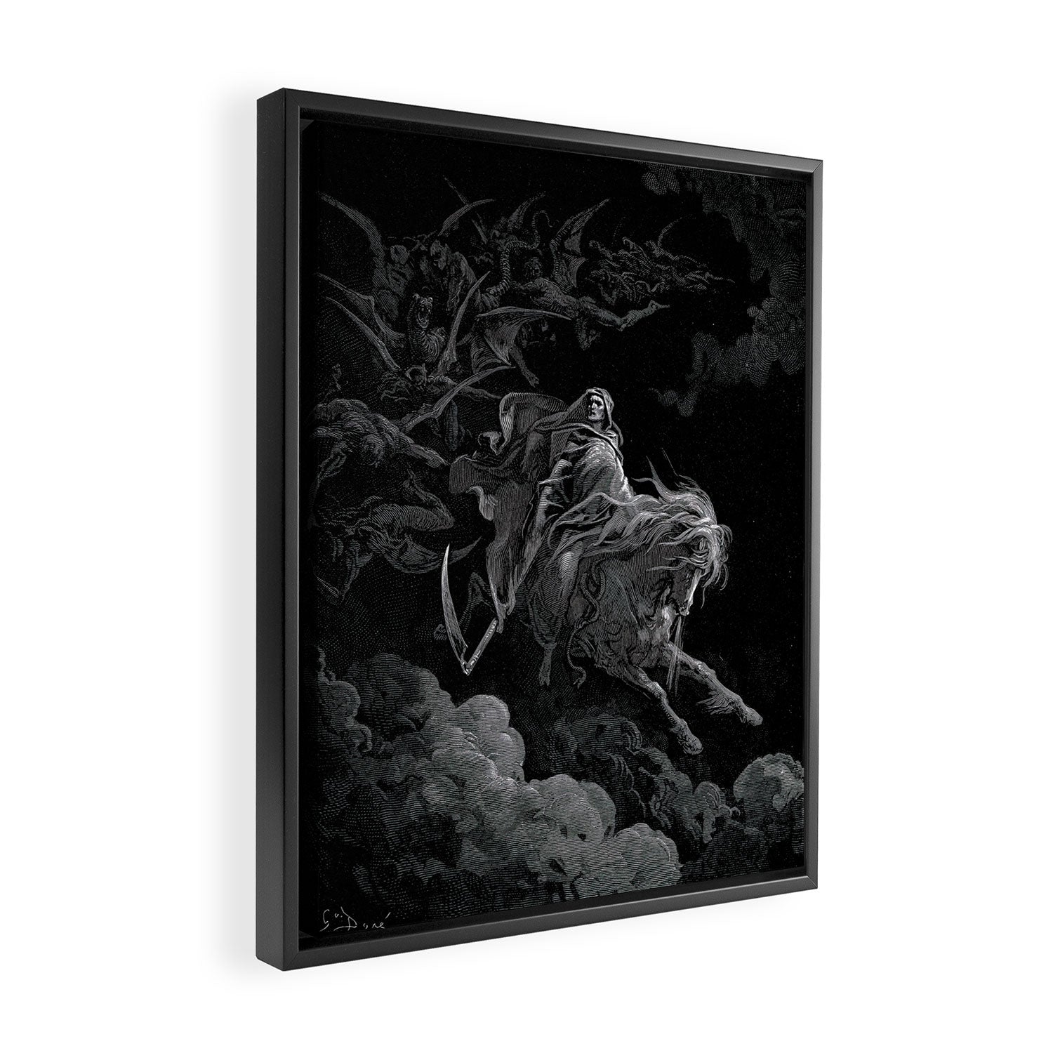 Death on the Pale Horse- Gustave Dore Framed Canvas Print Gallery Image 2