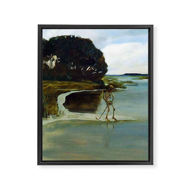 Death Peeing - Max Klinger Framed Canvas Print Gallery Image 6