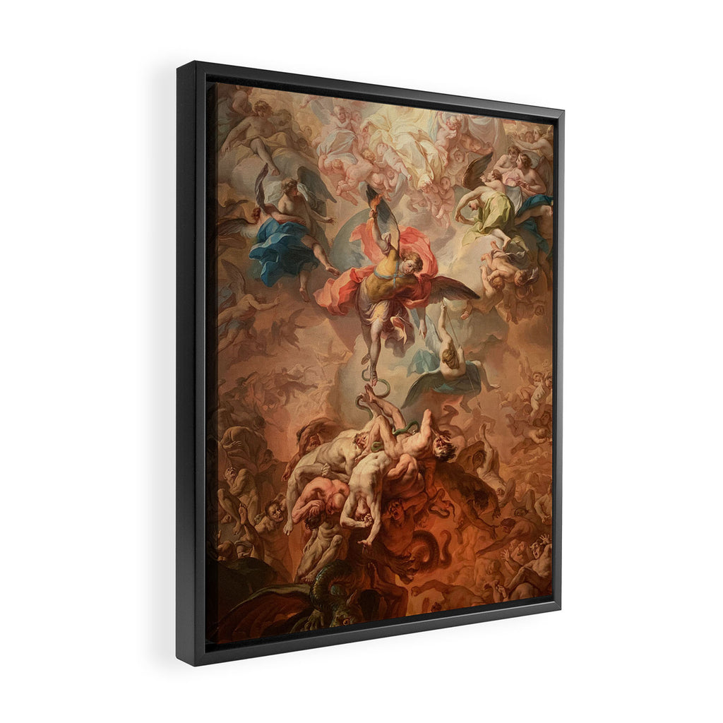 Fall of the Rebel Angels Renaissance Painting Framed Canvas Print Gallery Image 2