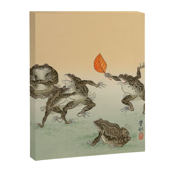 Frog Sumo - Ohara Koson Canvas Print Gallery Image 1