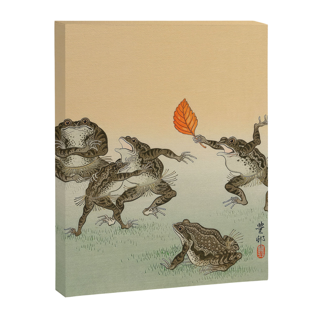 Frog Sumo - Ohara Koson Canvas Print Gallery Image 6