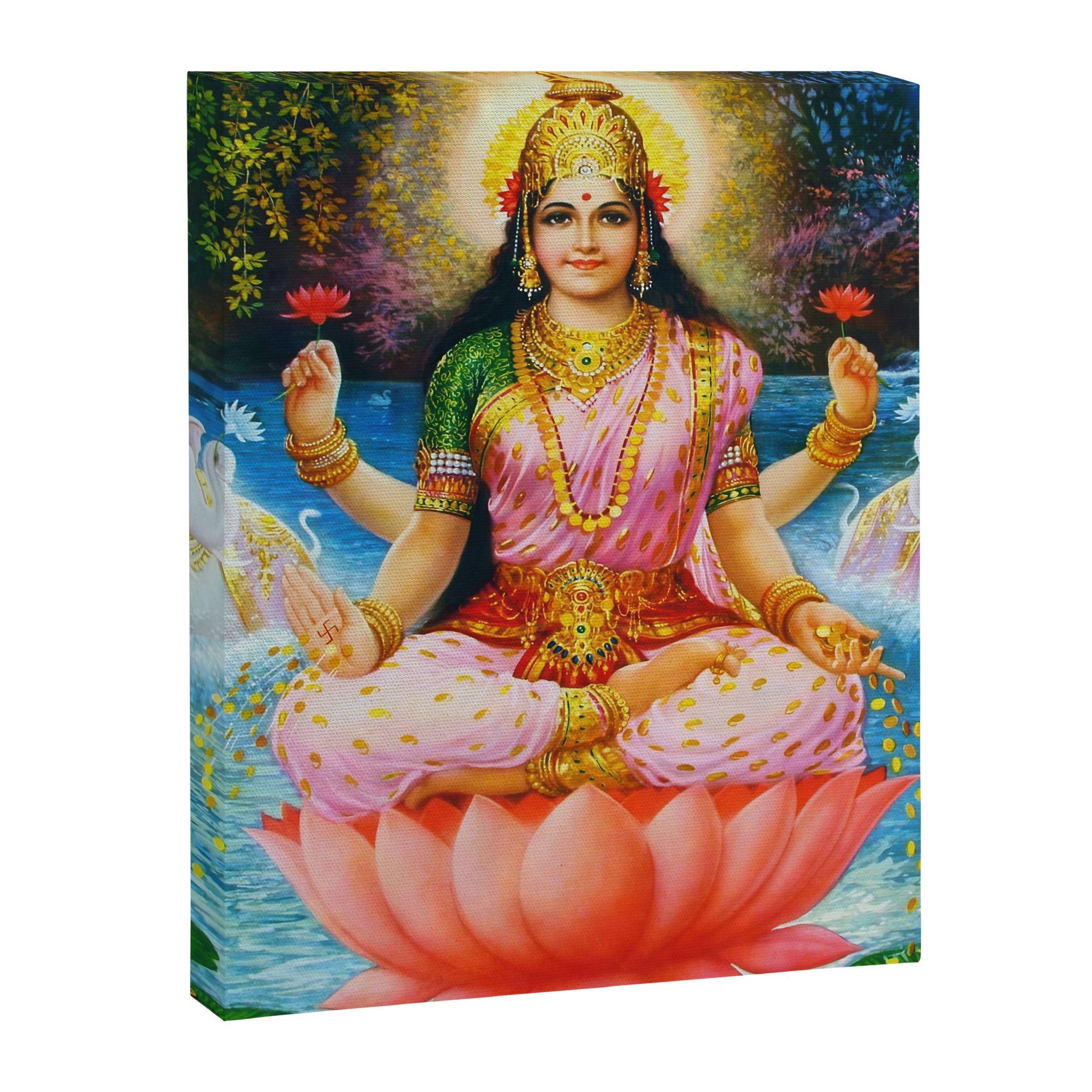 Goddess Lakshmi Hindu Canvas Print Gallery Image 3