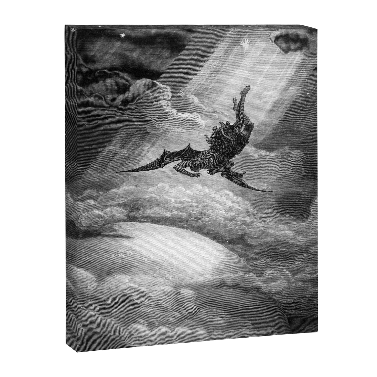 Gustave Doré Paradise Lost Fall to Earth Canvas Print Gallery Image 3
