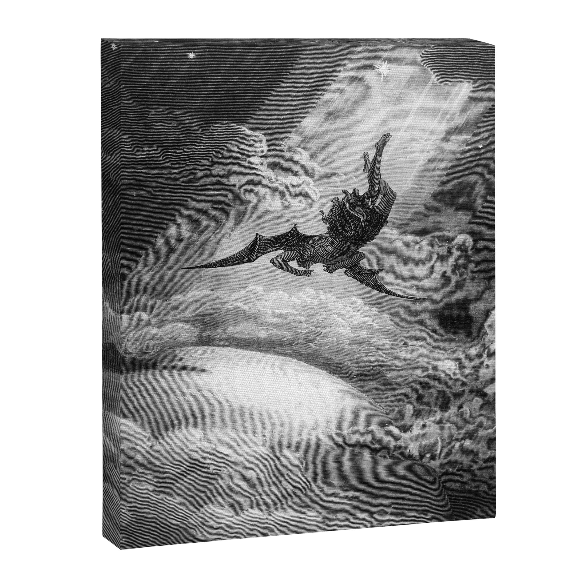 Gustave Doré Paradise Lost Fall to Earth Canvas Print Gallery Image 6