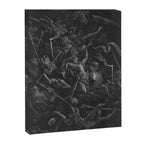 Gustave Dore - Chaos watches as the Rebel Angels are thrown into Hell (Milton's Paradise Lost) Canvas Print Gallery Image 6
