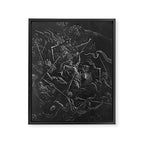 Gustave Dore - Chaos watches as the Rebel Angels are thrown into Hell (Milton's Paradise Lost) Framed Canvas Print Gallery Image 6