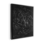 Gustave Dore - Chaos watches as the Rebel Angels are thrown into Hell (Milton's Paradise Lost) Framed Canvas Print Gallery Image 2