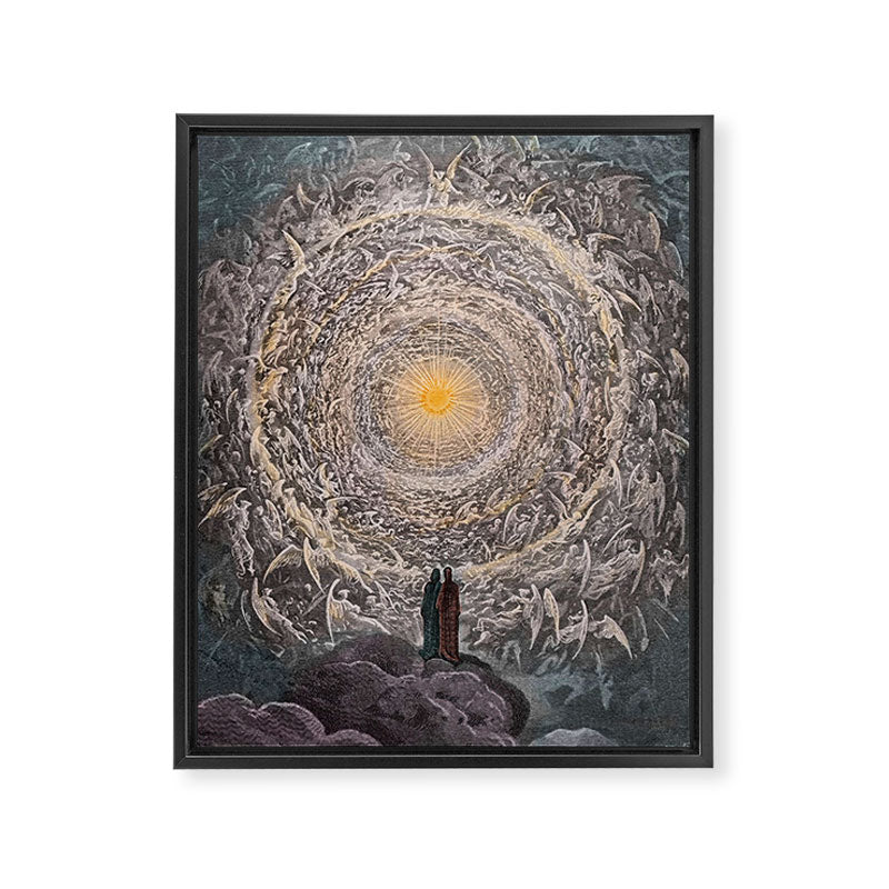 Gustave Dore - The saintly throng form a rose in the empyrean Framed Canvas Print Gallery Image 6