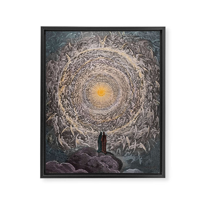 Gustave Dore - The saintly throng form a rose in the empyrean Framed Canvas Print Gallery Image 1