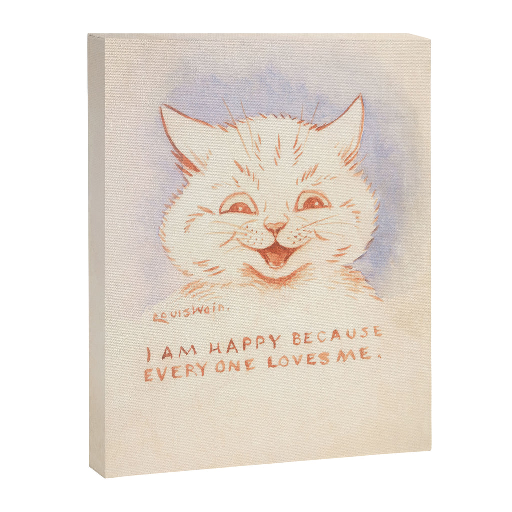 'I Am Happy Because Every One Loves Me' Louis Wain Cat Canvas Print Gallery Image 6