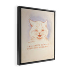 'I Am Happy Because Every One Loves Me' Louis Wain Cat Framed Canvas Print Gallery Image 2