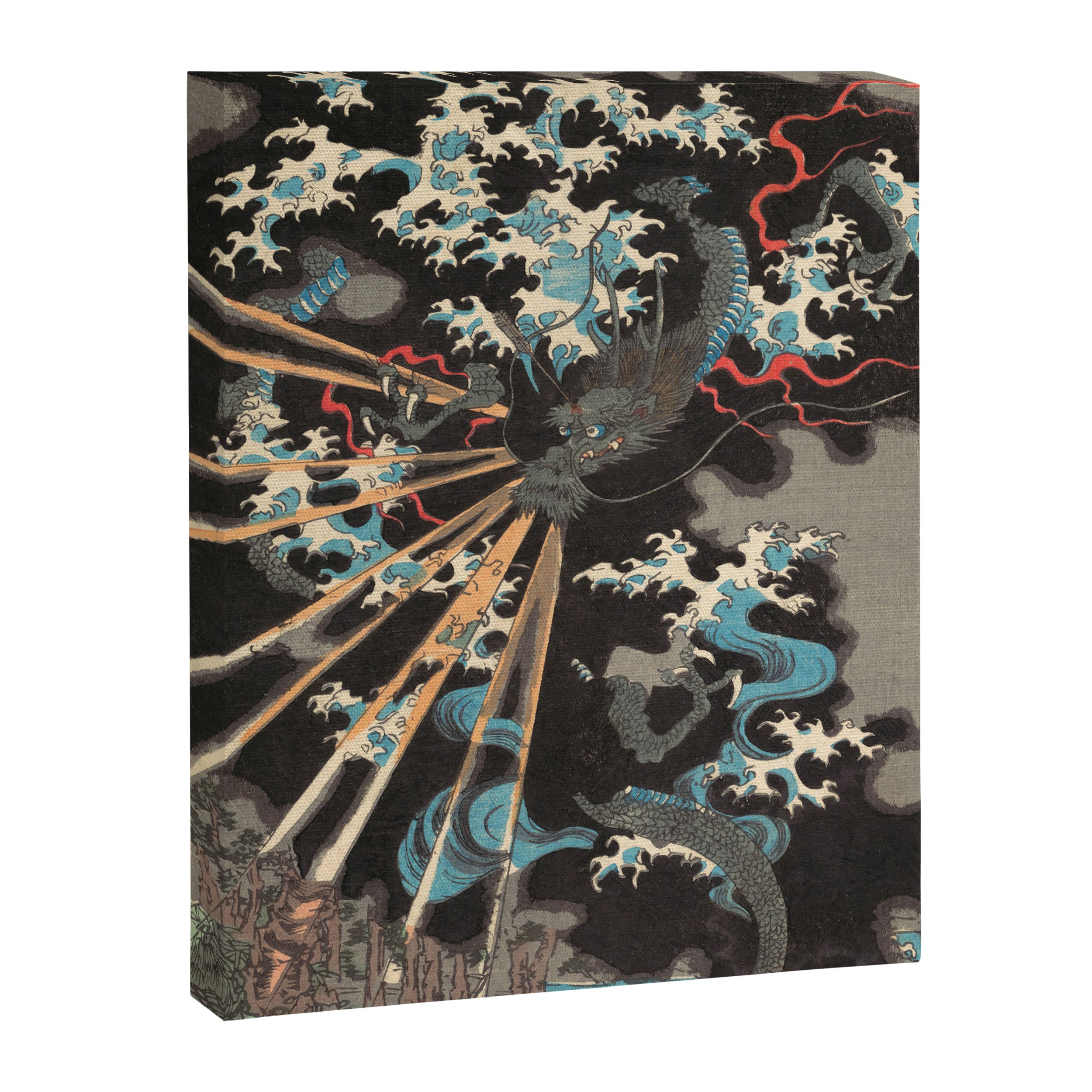 Japanese Dragon Woodblock Art Utagawa Yoshikazu Canvas Print Gallery Image 6