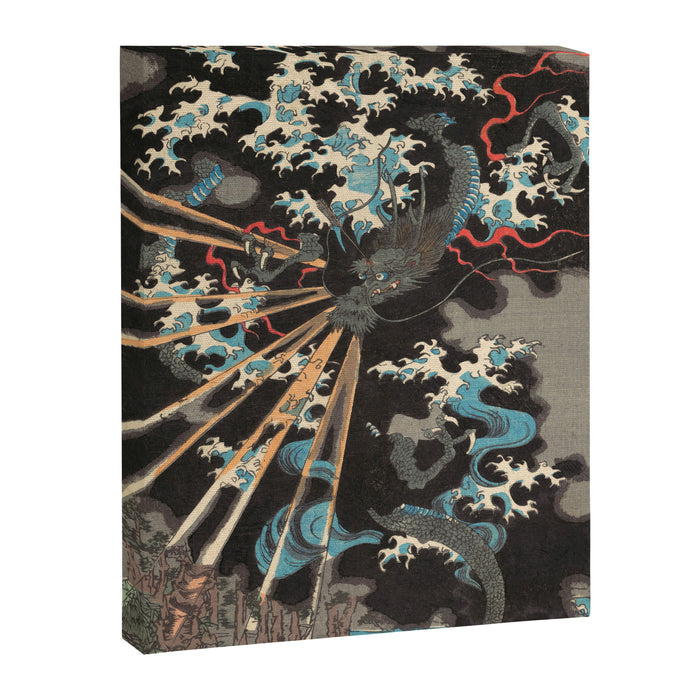 Japanese Dragon Woodblock Art Utagawa Yoshikazu Canvas Print Gallery Image 1