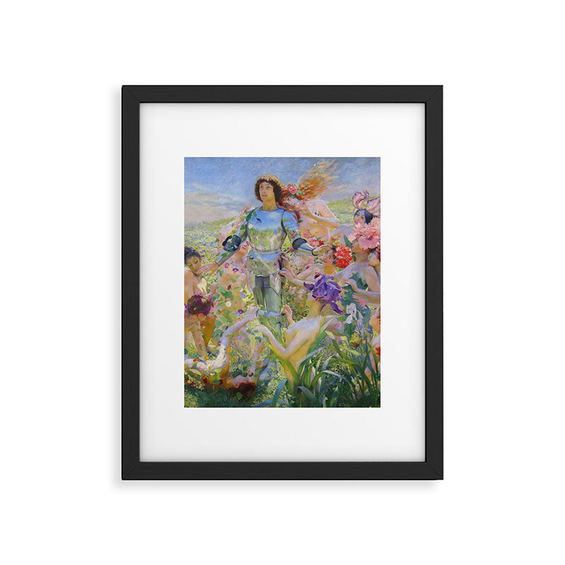 Le Chevalier aux Fleurs -Georges Rochegrosse The Flower Knight Framed Art Print Gallery Image 5