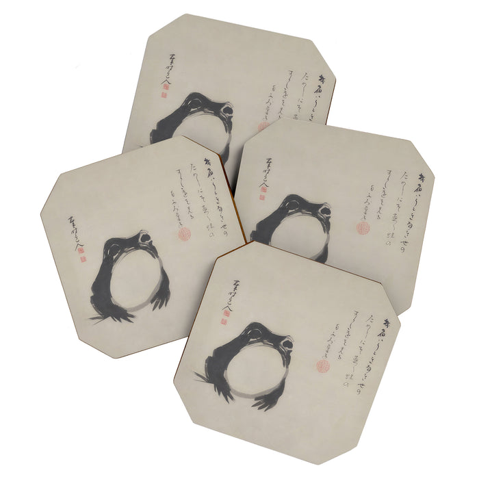 Matsumoto Hoji Frog Japanese Woodblock Art Coaster Gallery Image 1