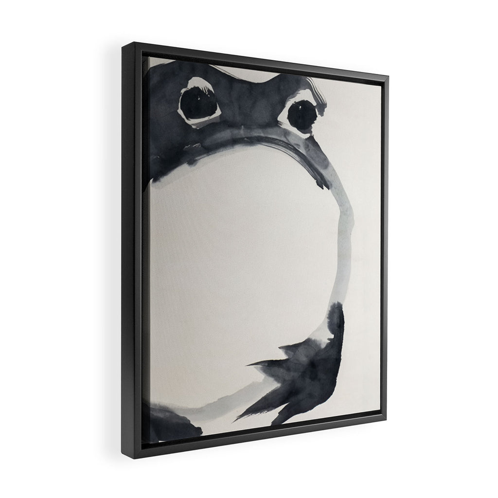 Matsumoto Hoji Frog Painting Framed Canvas Print Gallery Image 2