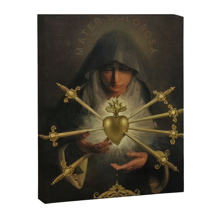 Our Lady of Sorrows Mater Dolorosa Mary Painting Canvas Print Gallery Image 1