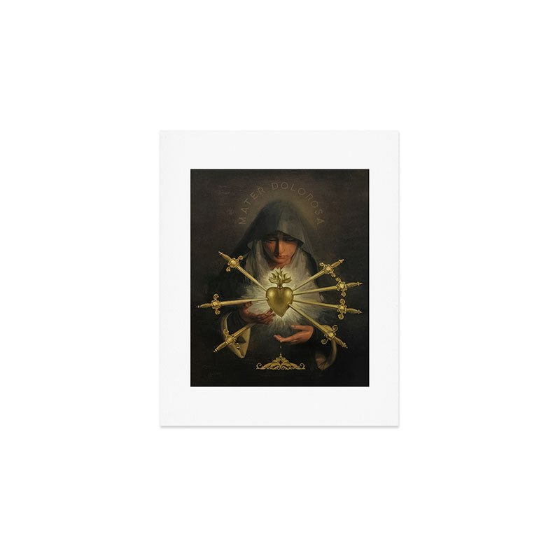 Our Lady of Sorrows Mater Dolorosa Mary Painting Art Print Gallery Image 1