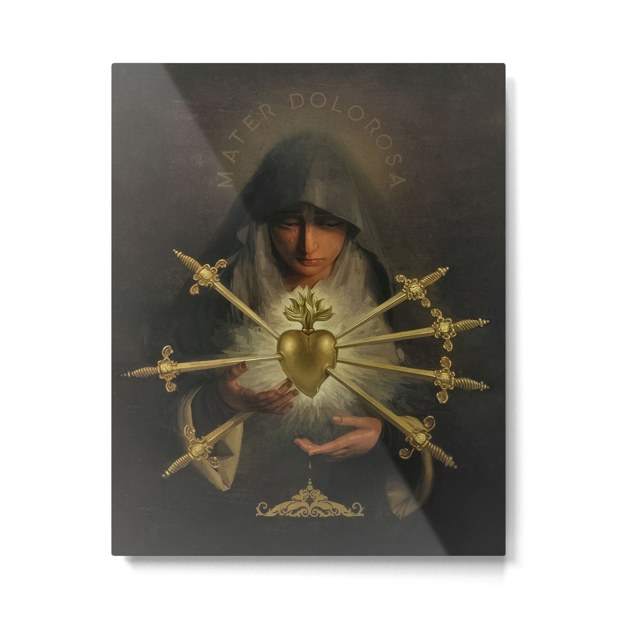 Our Lady of Sorrows Mater Dolorosa Mary Painting Metal Print Gallery Image 4