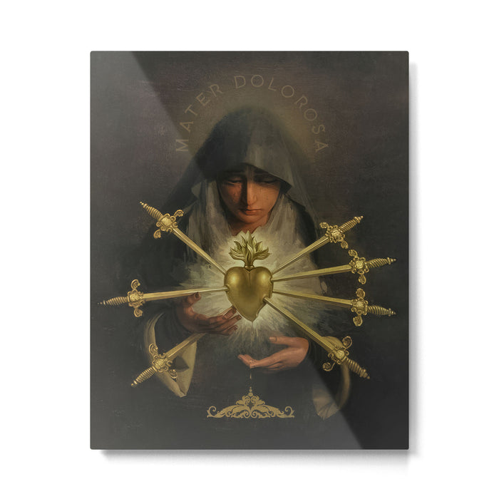 Our Lady of Sorrows Mater Dolorosa Mary Painting Metal Print Gallery Image 1