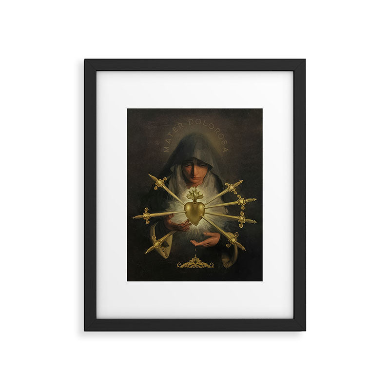 Our Lady of Sorrows Mater Dolorosa Mary Painting Framed Art Print Gallery Image 5