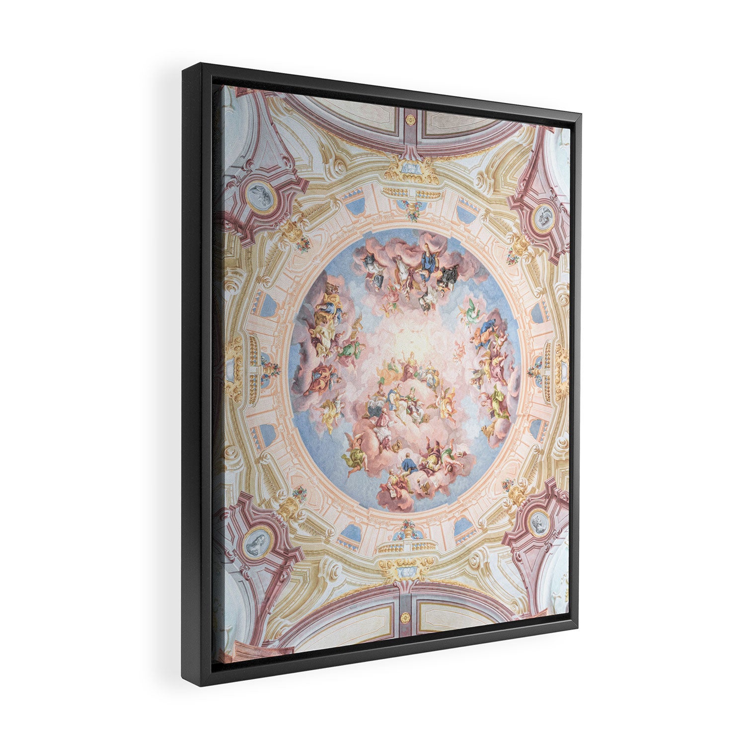 Renaissance Ceiling Painting Gods Angels Fresco Framed Canvas Print Gallery Image 2