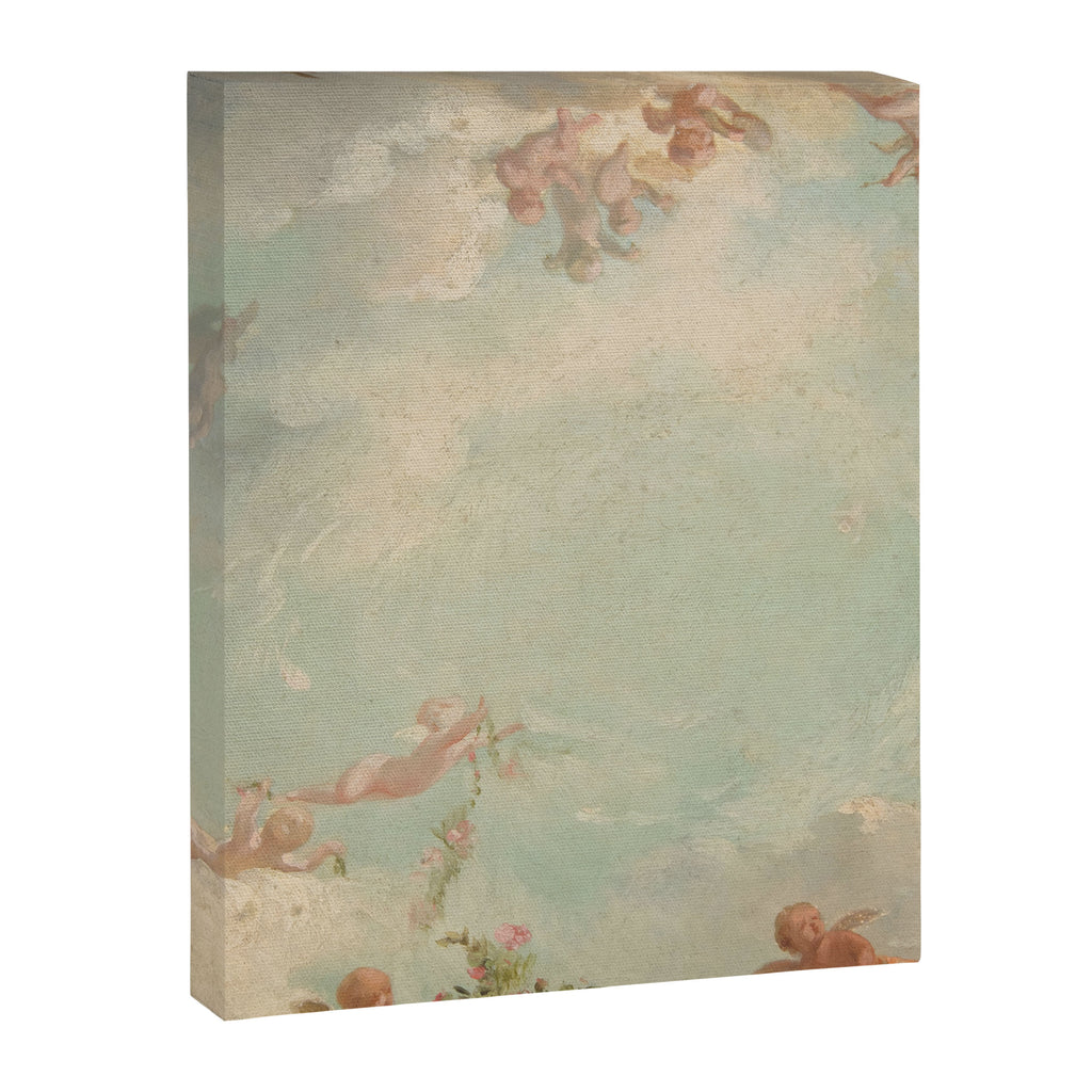 Renaissance Mural Angels in the Clouds Cherubs Painted Ceiling Design Canvas Print Gallery Image 6
