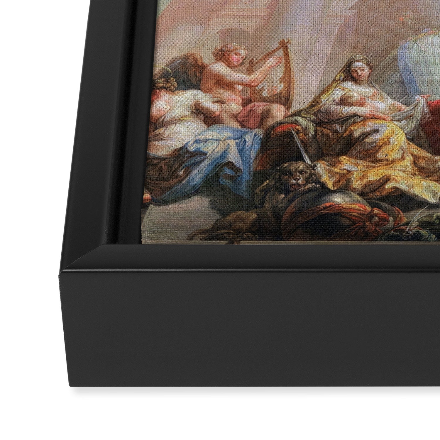 Renaissance Painting Angels Cherubs Aesthetic Allegorical Scene Framed Canvas Print Gallery Image 3