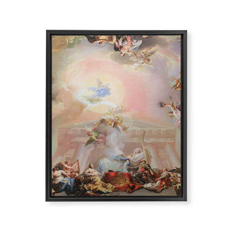 Renaissance Painting Angels Cherubs Aesthetic Allegorical Scene Framed Canvas Print Gallery Image 8