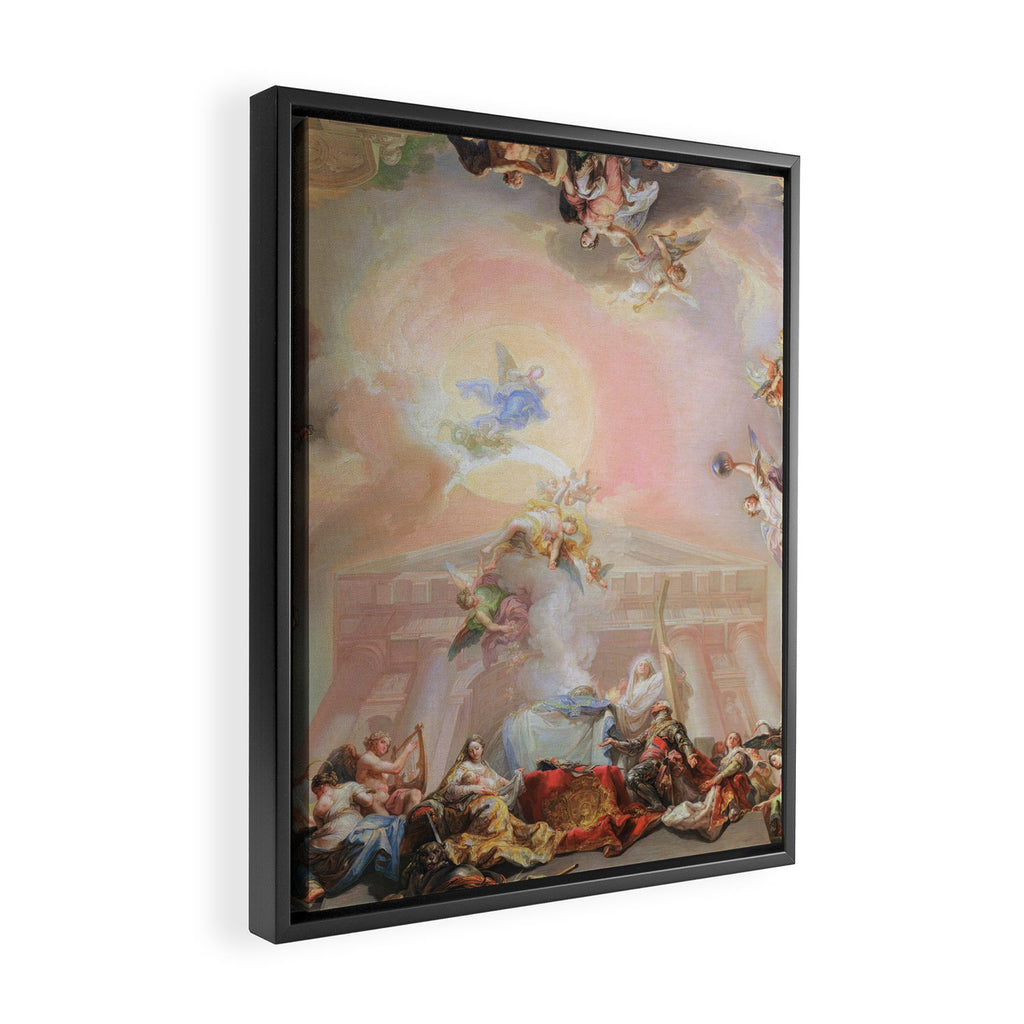 Renaissance Painting Angels Cherubs Aesthetic Allegorical Scene Framed Canvas Print Gallery Image 2