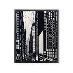 Skyscraper under construction - Max Thalmann 1925 Framed Canvas Print Gallery Image 6