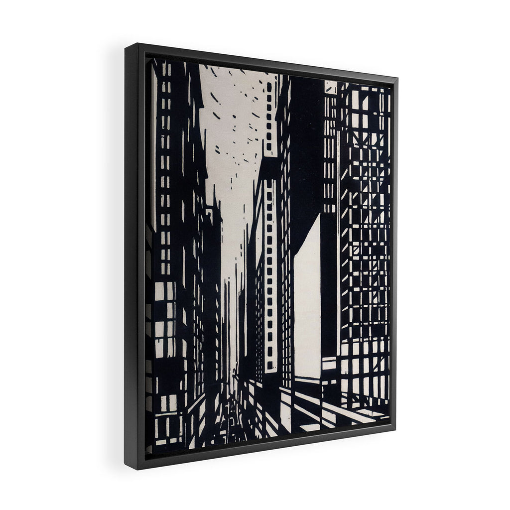 Skyscraper under construction - Max Thalmann 1925 Framed Canvas Print Gallery Image 2