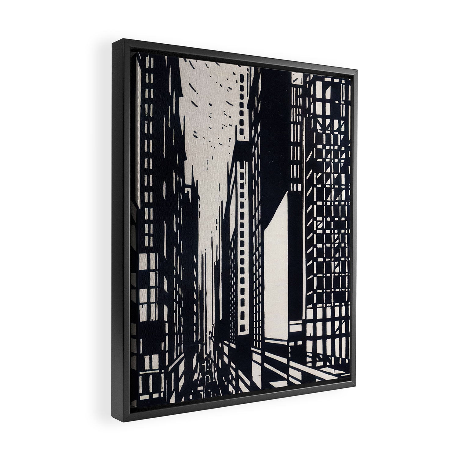 Skyscraper under construction - Max Thalmann 1925 Framed Canvas Print Gallery Image 2