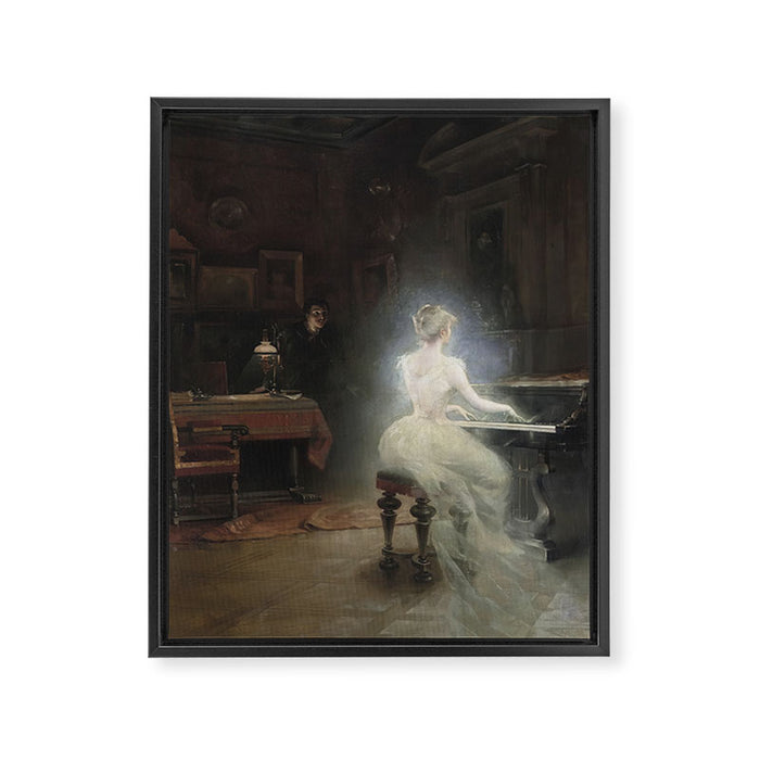 Spirit Painting 1885 George Roux Framed Canvas Print Gallery Image 1