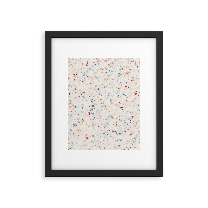 Terrazzo Confetti Print Framed Art Print Gallery Image 6