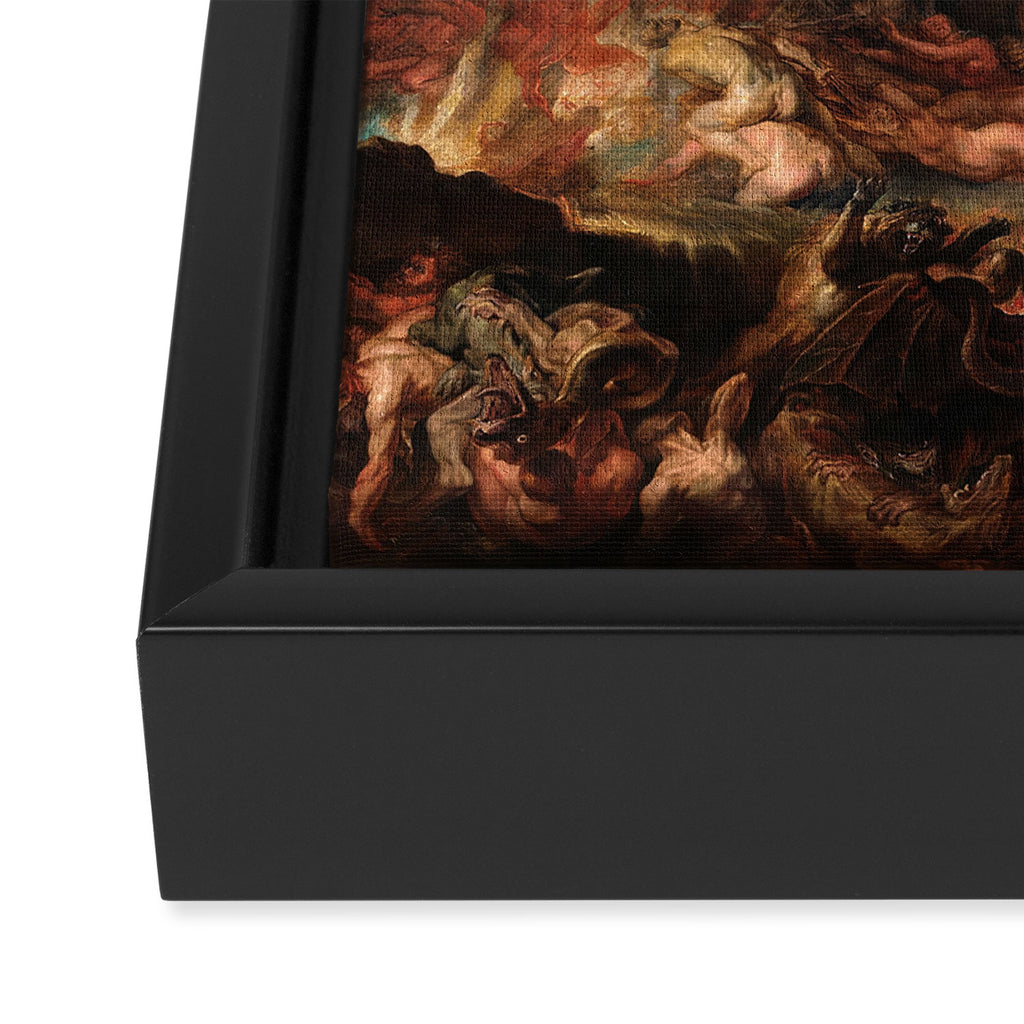 The Fall of the Damned - Peter Paul Rubens 1620 Framed Canvas Print Gallery Image 3