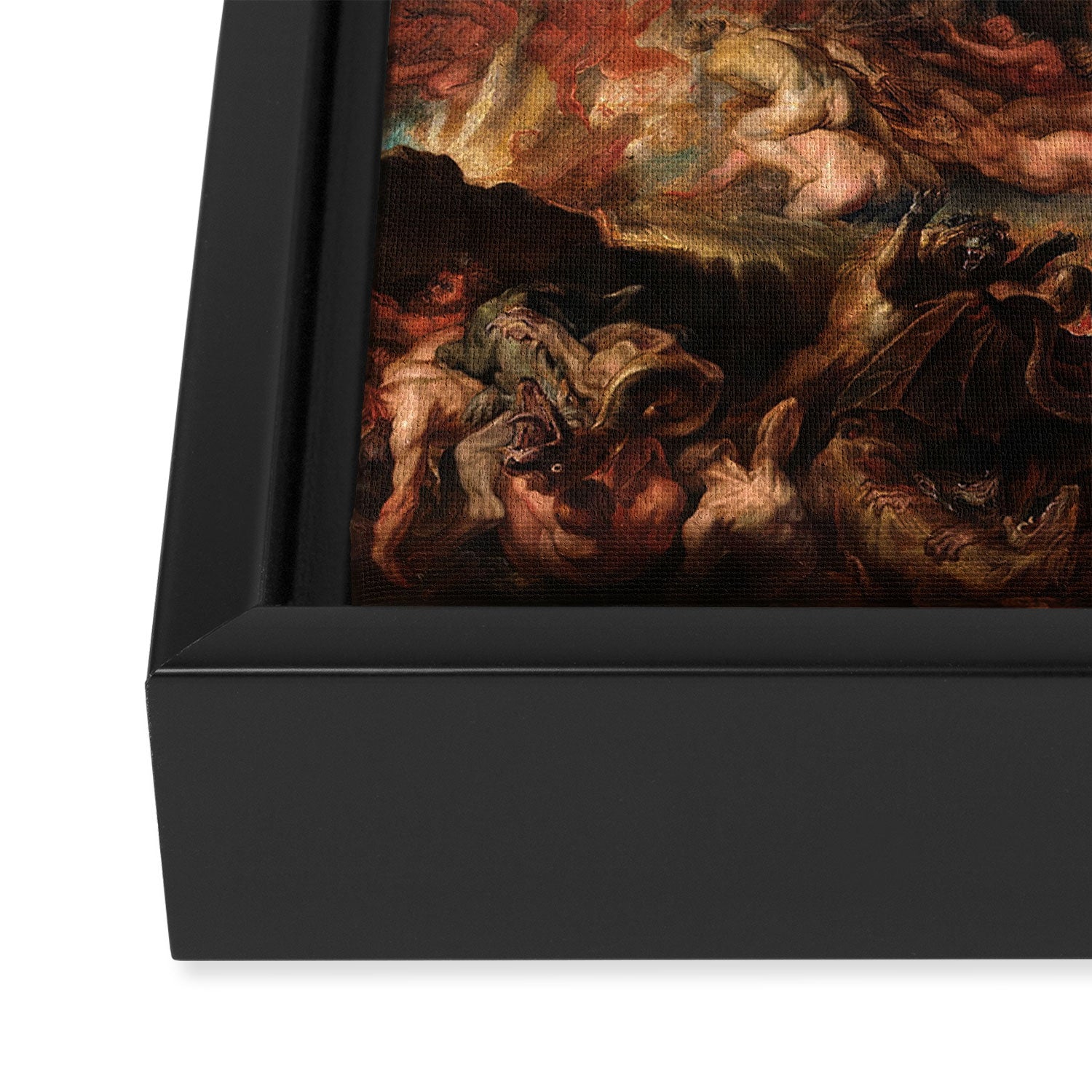 The Fall of the Damned - Peter Paul Rubens 1620 Framed Canvas Print Gallery Image 3