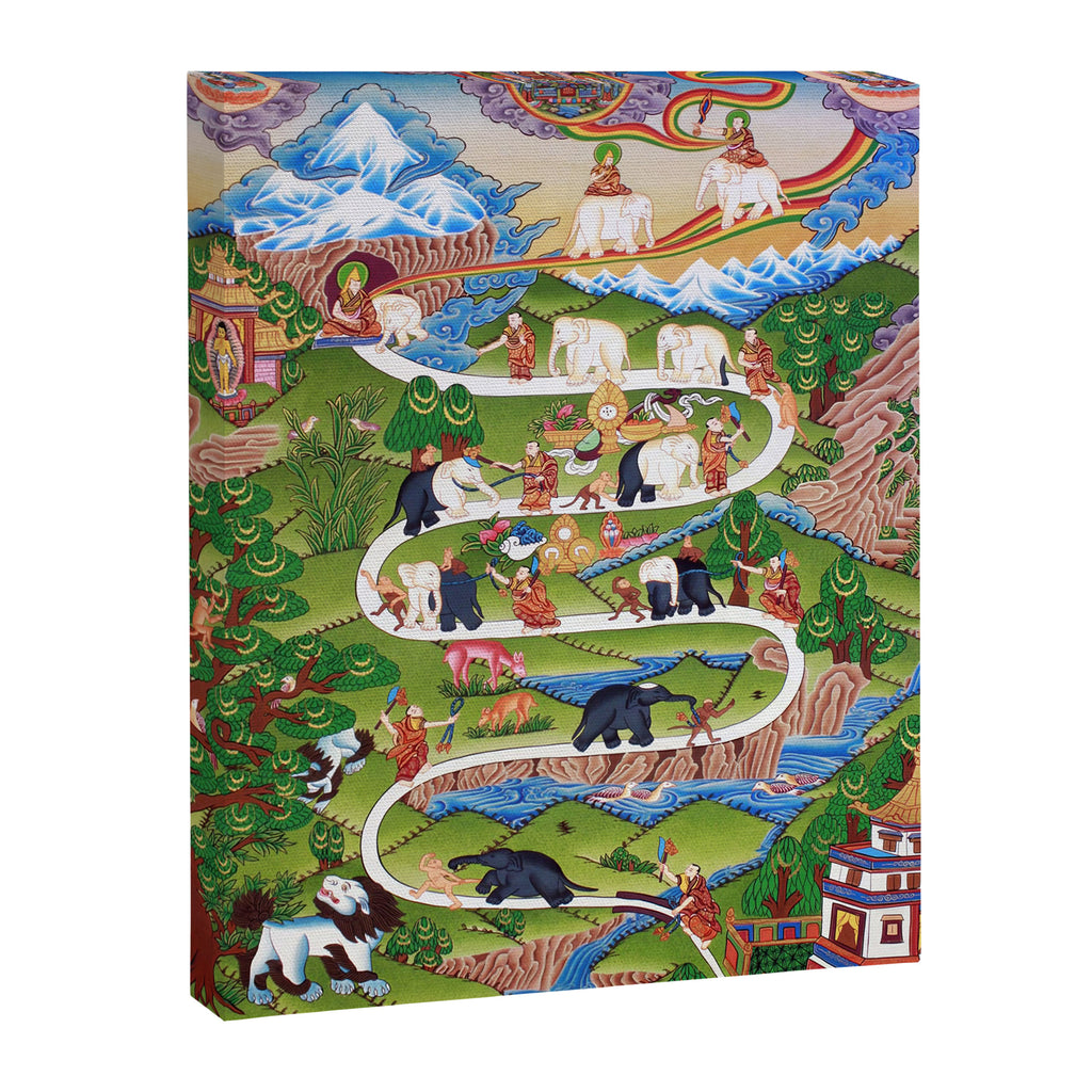 The Nine Mental Abidings Buddhist Path of Samatha Canvas Print Gallery Image 6