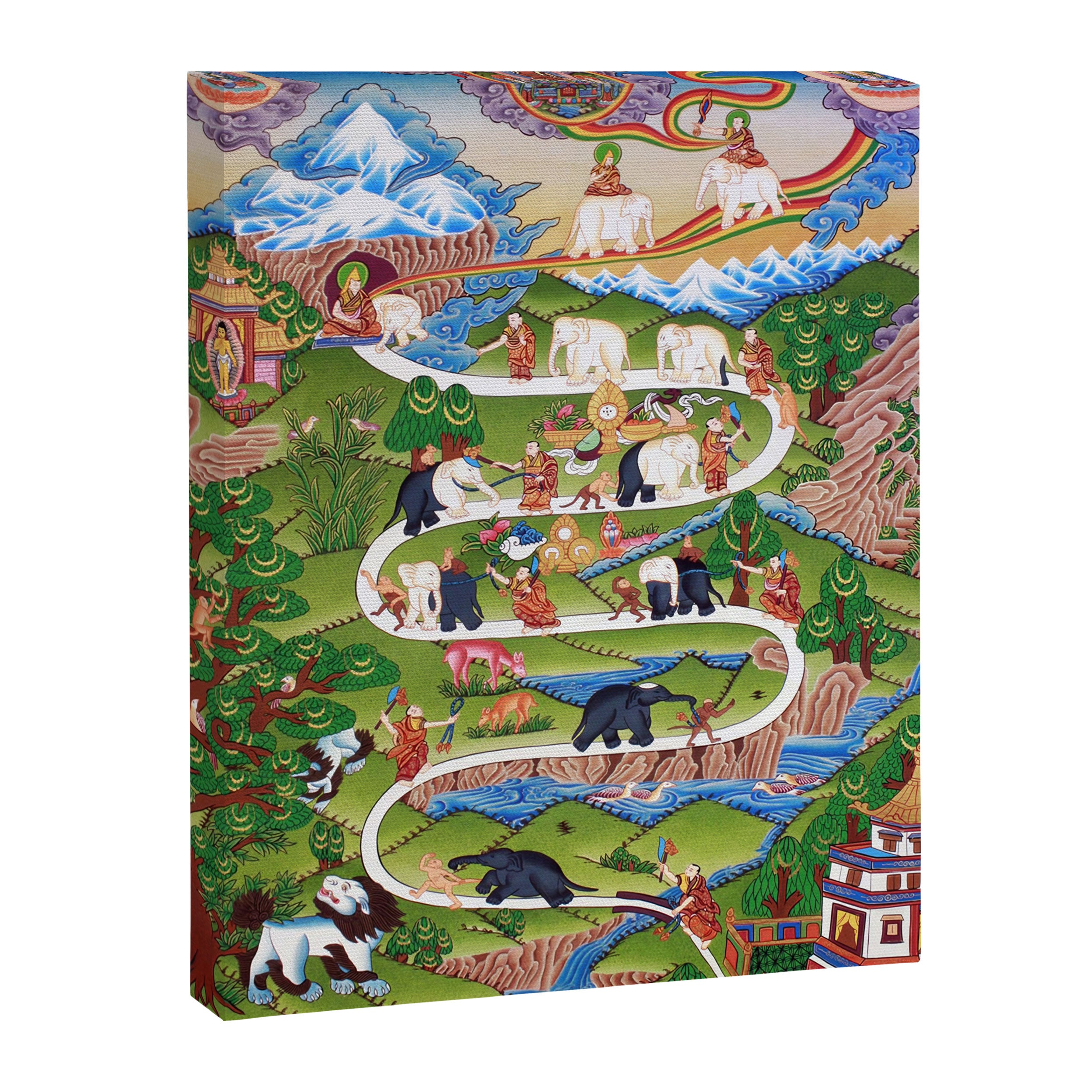 The Nine Mental Abidings Buddhist Path of Samatha Canvas Print Gallery Image 6