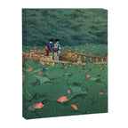 The Pond at Benten Shrine in Shiba Hasui Kawase Canvas Print Gallery Image 6