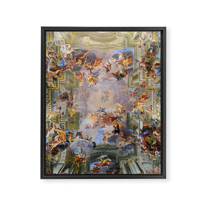 The Triumph Of St Ignatius Ceiling Painting Fresco Renaissance  Framed Canvas Print Gallery Image 1