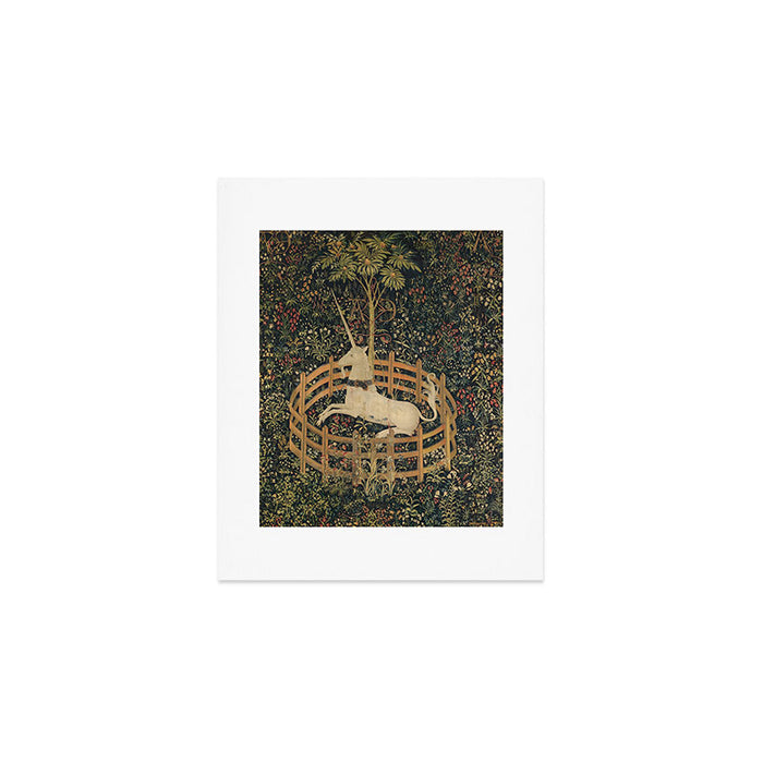 The Unicorn Rests in a Garden (from the Unicorn Tapestries) Art Print Gallery Image 1