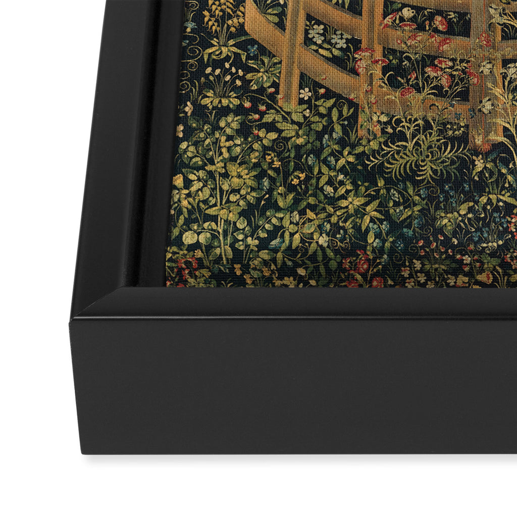 The Unicorn Rests in a Garden (from the Unicorn Tapestries) Framed Canvas Print Gallery Image 3
