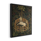 The Unicorn Rests in a Garden (from the Unicorn Tapestries) Framed Canvas Print Gallery Image 2