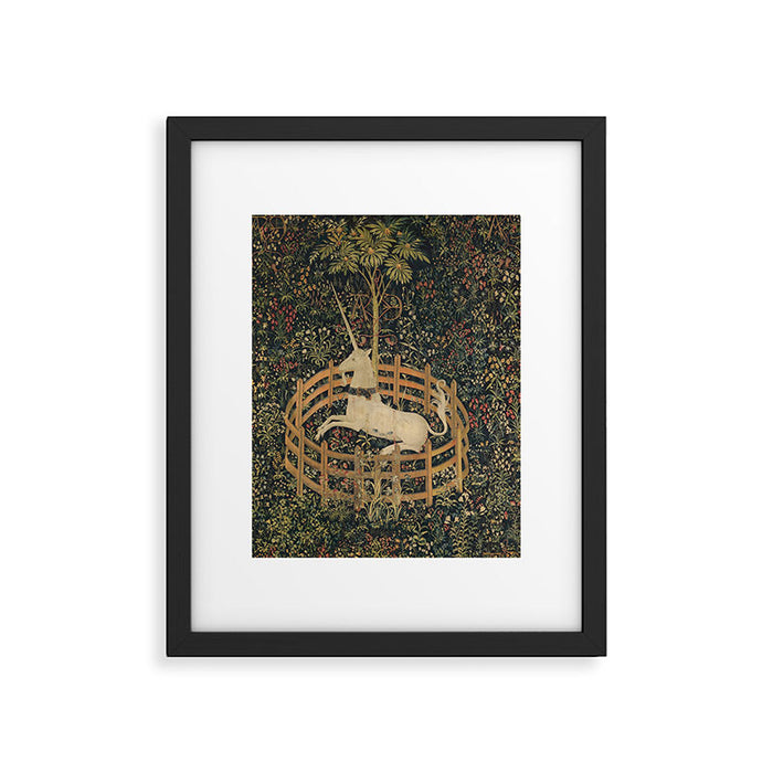 The Unicorn Rests in a Garden (from the Unicorn Tapestries) Framed Art Print Gallery Image 1