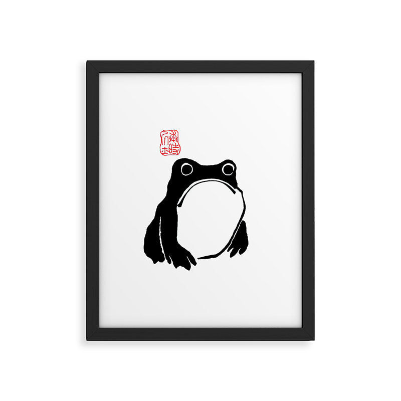 Unimpressed Frog Japanese Woodblock Matsumoto Hoji  Framed Art Print Gallery Image 4